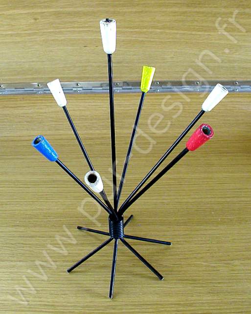 Petit chandelier, porte bougie de style Mategot. Pur Design.