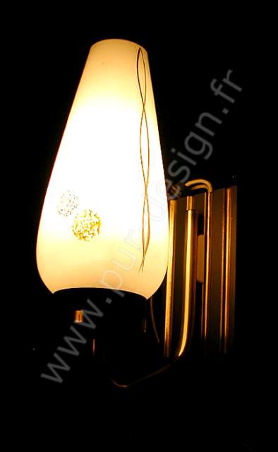 Applique Arlus en laiton, annes 50. Pur Design.