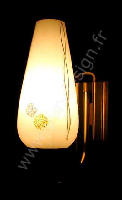 Applique Arlus en laiton, annes 50. Pur Design.