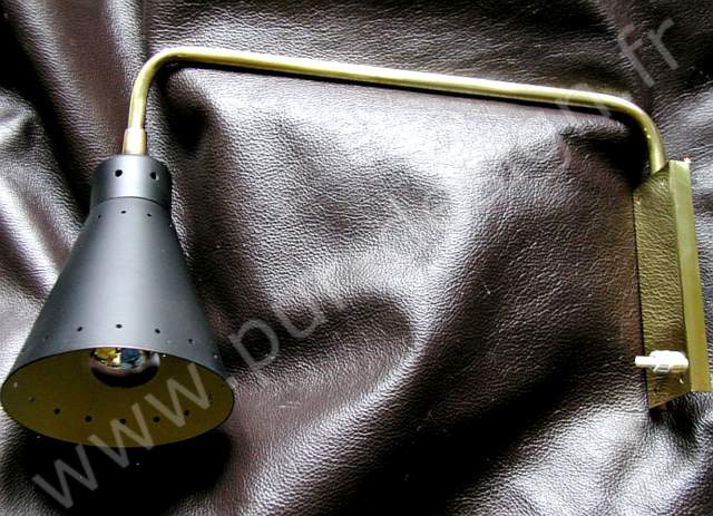 Lampe potence, applique cocotte dans le got de Guariche, 50-60's. Pur Design.