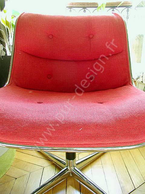 Fauteuil Charles Pollock Executive chair modle 12E1, Knoll 1ere version. Pur Design