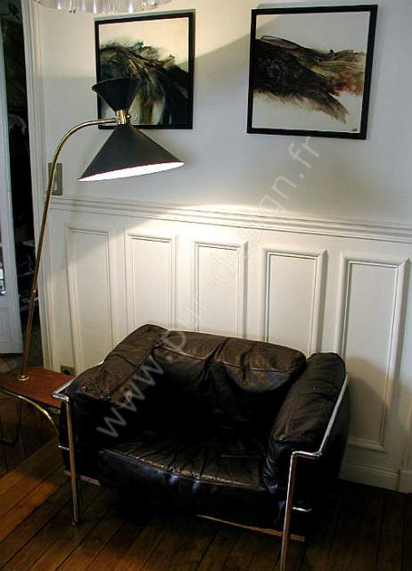 Exceptionnel lampadaire Lunel Pierre Guariche, annes 1950. Pur Design.