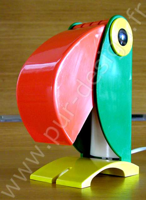 Lampe toucan, perroquet FERRARI, OTF design Verona. Pur Design.