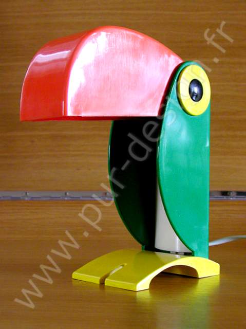 Lampe toucan, perroquet FERRARI, OTF design Verona. Pur Design.
