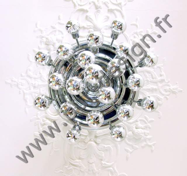 Lustre cintique en cascade era Panton, Design 70, Space Age. Pur Design.