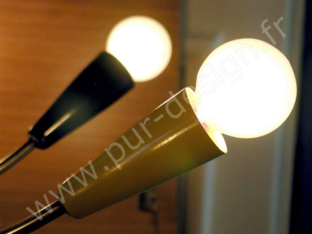 Superbe lustre diabolo Stilnovo - Art Dco, 1950 -ref.2-. Modernistes. Pur Design.