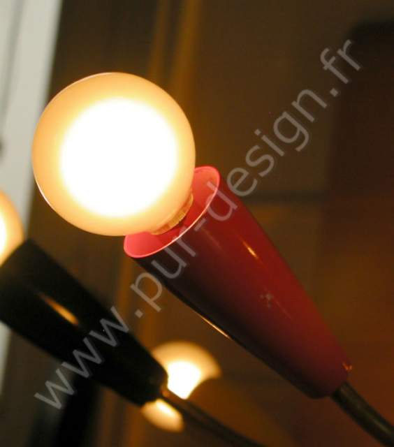 Superbe lustre diabolo Stilnovo - Art Dco, 1950 -ref.2-. Modernistes. Pur Design.