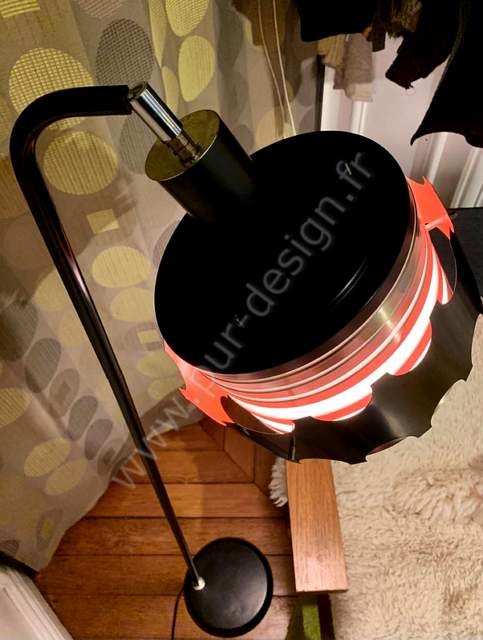 Lampe de sol Coronell Danemark, Design Scandinave, 60's. Pur Design.