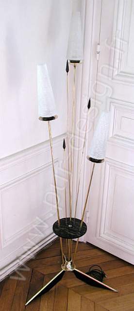 Lampe de sol / lampadaire moderniste Jean Royre, 1950. Pur Design