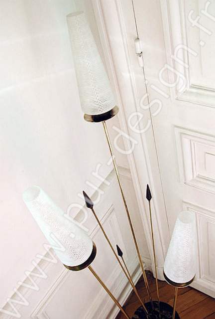 Lampe de sol / lampadaire moderniste Jean Royre, 1950. Pur Design