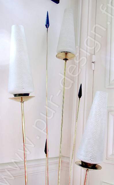 Lampe de sol / lampadaire moderniste Jean Royre, 1950. Pur Design