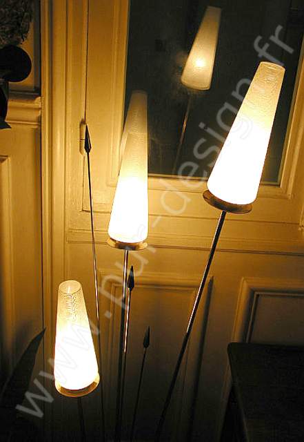Lampe de sol / lampadaire moderniste Jean Royre, 1950. Pur Design
