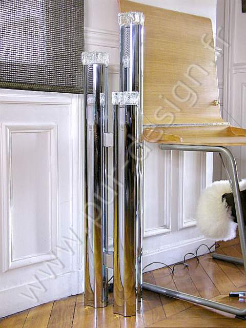 Exceptionnelle lampe de sol / lampadaire moderniste Gaetano Sciolari Murano, circa 70. Pur Design.