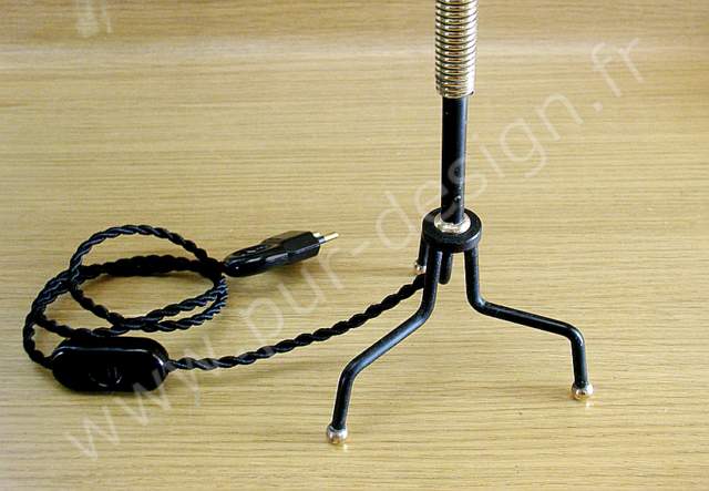 Lampe de table de style moderniste Jacques Adnet, 1950. Pur Design.