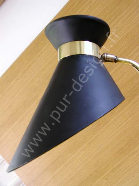 Lampe de table industrielle dans le style Louis Kalff, 1950. Pur Design.