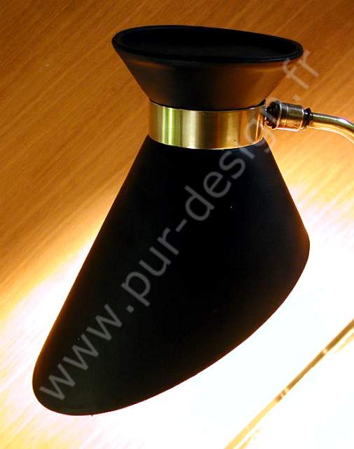 Lampe de table industrielle dans le style Louis Kalff, 1950. Pur Design.