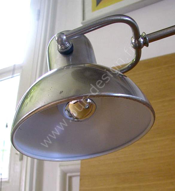 Lampe d'atelier  balancier ancienne, lampe  contrepoids esprit indus, 1970.  Pur Design.
