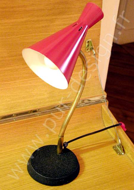 Lampe cocotte, diabolo de table 1950 design. Pur Design.