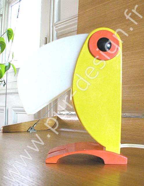 Lampe toucan, perroquet FERRARI. Pur Design.