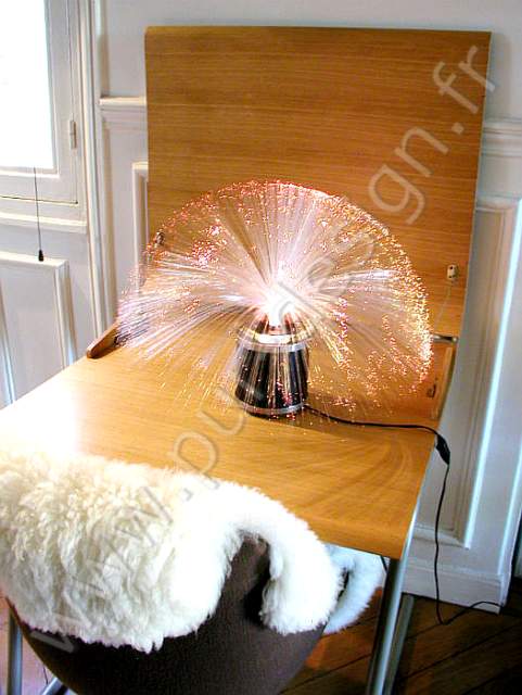 Lampe de table a fibres optiques, pur 70.  Space Age. Pur Design