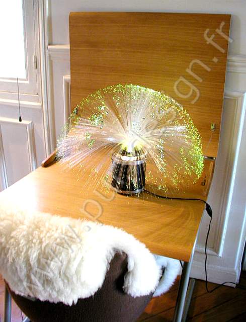 Lampe de table a fibres optiques, pur 70.  Space Age. Pur Design