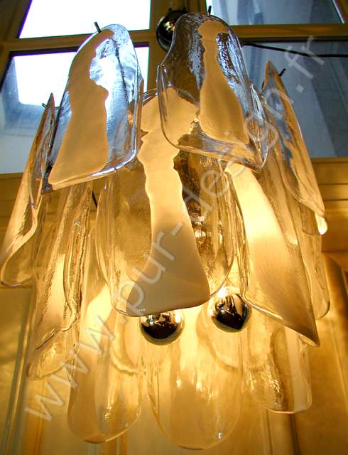 Superbe lustre Mazzega de Murano, Space Age. 