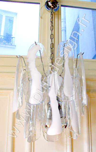 Superbe lustre Mazzega de Murano, Space Age. Pur Design.