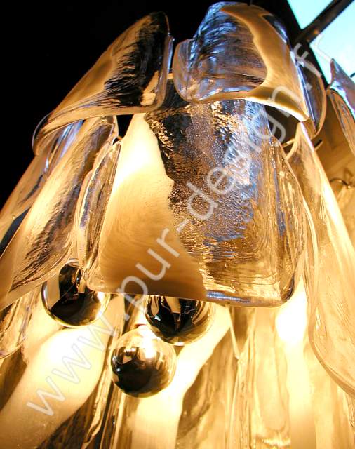 Superbe lustre Mazzega de Murano, Space Age. Pur Design.