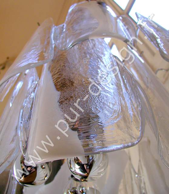 Superbe lustre Mazzega de Murano, Space Age. Pur Design.