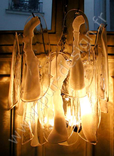 Superbe lustre Mazzega de Murano, Space Age. Pur Design.