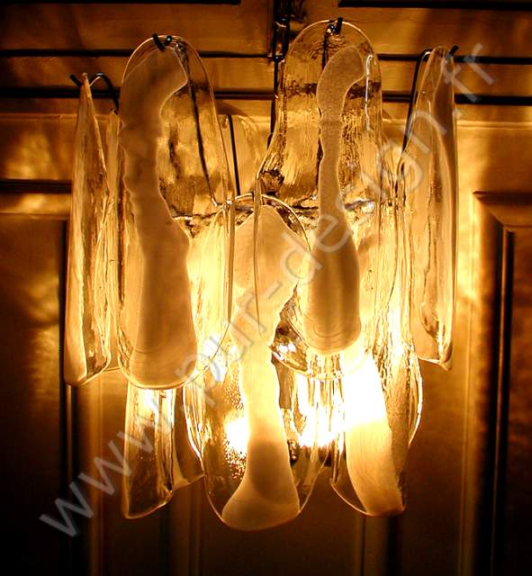 Superbe lustre Mazzega de Murano, Space Age. Pur Design.