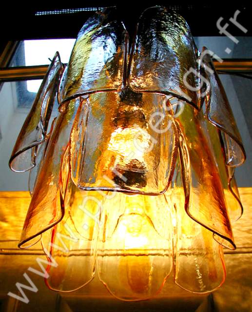 Superbe lustre Mazzega de Murano, Space Age. 