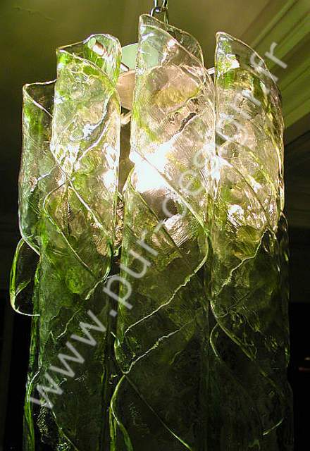 Superbe lustre Mazzega de Murano, Space Age. Pur Design.