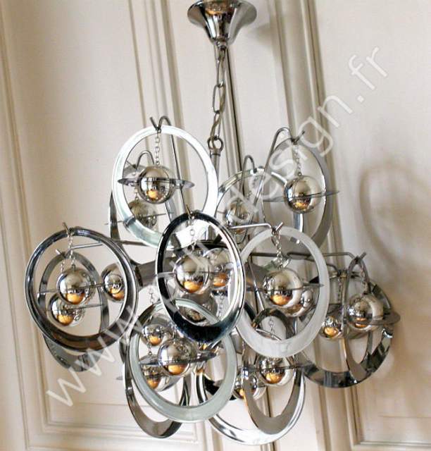 Lustre spoutnik  plantes era Sauze GM, Design 70. 