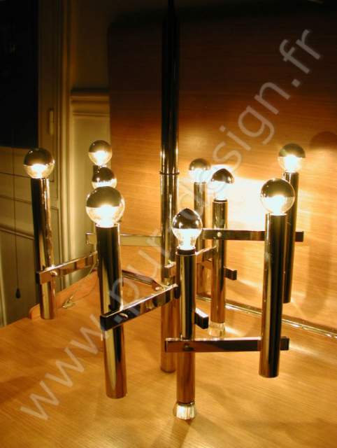 Lustre moderniste Sciolari, Design 70. Pur Design.