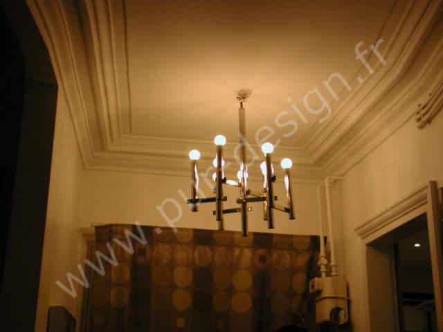 Lustre moderniste Sciolari, Design 70. Pur Design.
