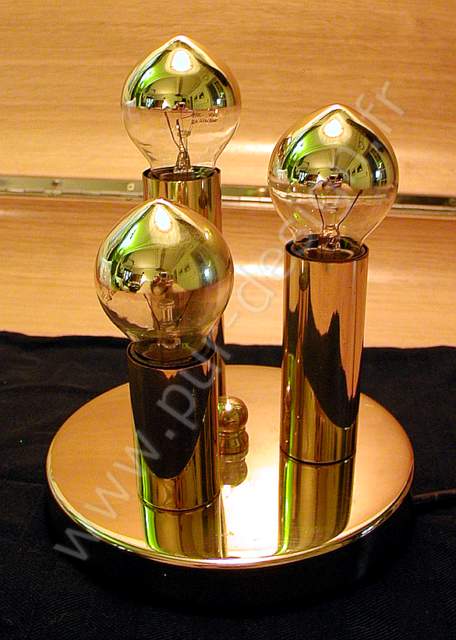 Petit plafonnier ou lampe de table Art Dco, Or, Sciolari. Pur Design