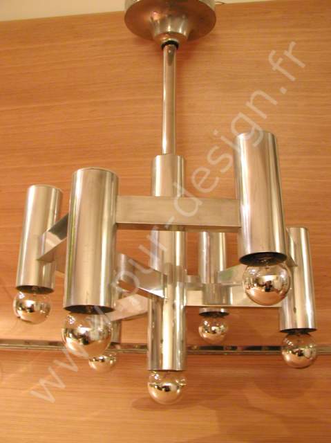 Lustre moderniste Sciolari, Design 70. Pur Design.