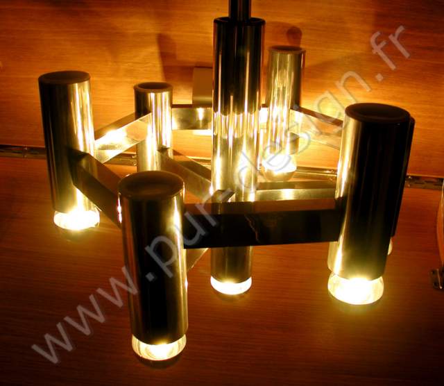 Lustre moderniste Sciolari, Design 70. Pur Design.