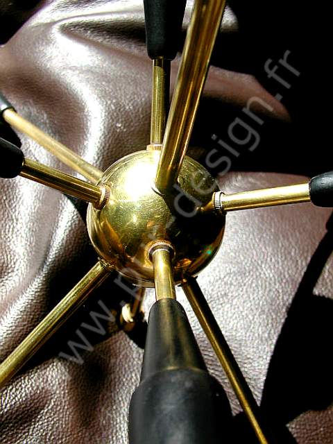Lustre Sputnik Stilnovo en laiton. Pur Design.