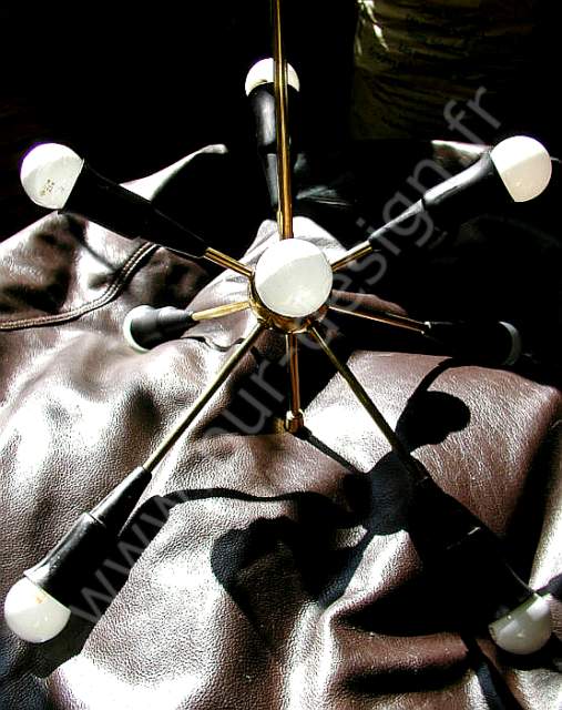 Lustre Sputnik Stilnovo en laiton. Pur Design.