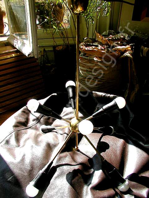 Lustre Sputnik Stilnovo en laiton. Pur Design.