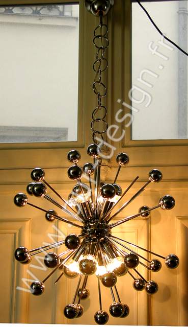 Lustre Sputnik  plantes, circa 70, Space Age. Pur Design.
