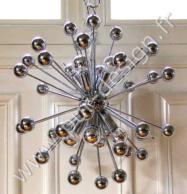 Lustre Sputnik  plantes, circa 70, Space Age. Pur Design.