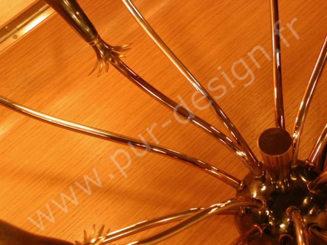 Lustre sputnik, design Gino Sarfatti Stilnovo 1950. Pur Design.