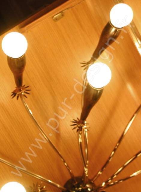 Lustre sputnik, design Gino Sarfatti Stilnovo 1950. Pur Design.