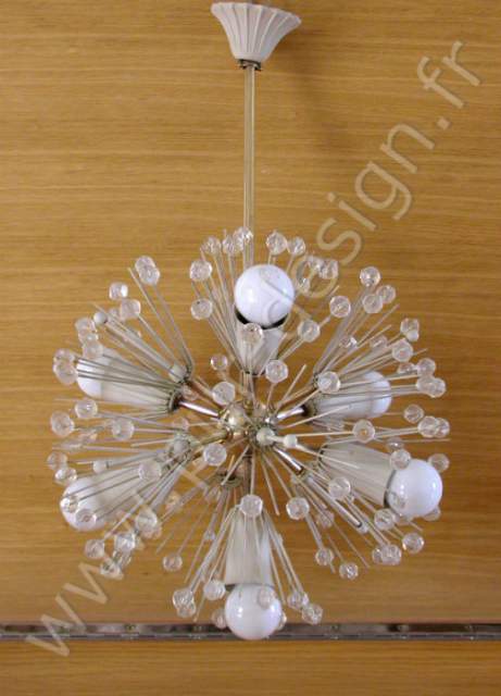 Lustre sputnik, design d'Emil Stejnar, Stilnovo 1950. Pur Design.