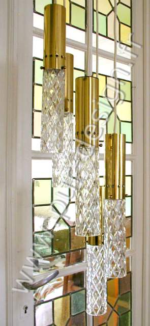 Superbe lustre en cascade Venini, Modernistes. Pur Design.