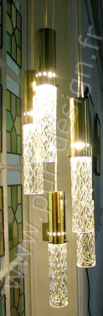 Superbe lustre en cascade Venini, Modernistes. Pur Design.