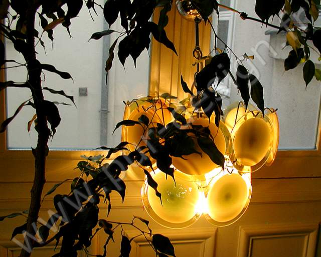Superbe lustre  pastilles Vistosi, Murano 70's, Space Age.
